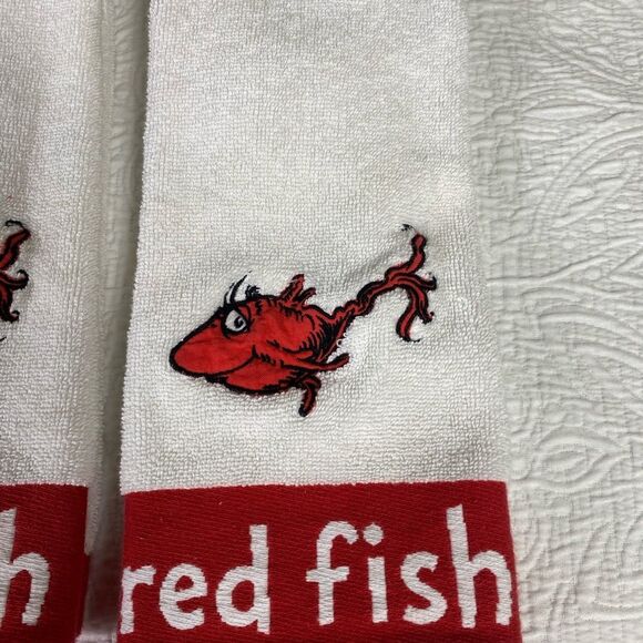 Pottery Barn Kids Red Fish Towel Set - Picture 2 of 6